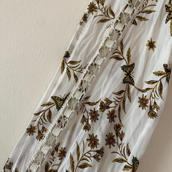 SANDRO cream floral long sleeve maxi dress - Picture 3 of 9